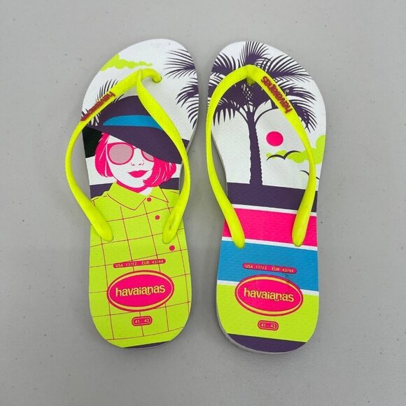 Havaianas Slim Style Flip Flop Thong Sandal Shoe 41-42 Womens EUR 43/44 US 11/12 - Picture 5 of 8